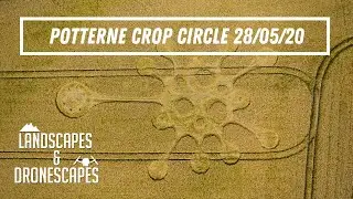 Coronavirus Theme Crop Circle, Potterne, Nr Devizes, Wiltshire 28/05/20 [4K]