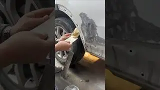 Master spray painting video.Does anyone have the same putty mixing technique? #wallpaint #shortsfeed