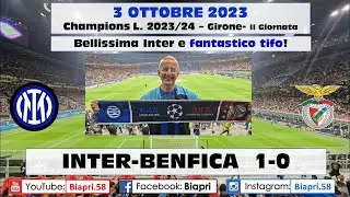 3.10.2023 INTER-BENFICA 1-0 **BELLISSIMA INTER. FANTASTICO TIFO** (Video Biapri)
