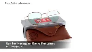 Ray Ban Hexagonal Evolve Flat Lenses RB 3548N 91310Y