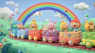 🌈 The Color Train – A Rainbow Ride of Fun! 🚂  #kidssongs #cartoon #animation #rhymes #kidsanimation