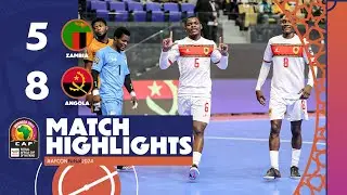 AFCON Futsal 2024 | Zambia 5-8 Angola | Matchday 2