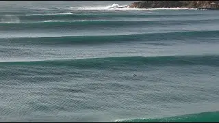 Solo Surfing Big Waves Remote Fishing Town Sapphire Coast Australia, 4K HD - April012025