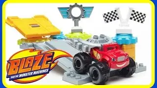Blaze And The Monster Machines Axle City Garage Mega Bloks Playset LIKE LEGO DUPLO!  Build Blaze!