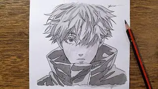 Como desenhar satoru gojo | Tutorial de Desenho passo a passo | Desenho do Satoru gojo fácil 