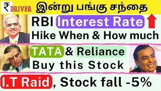 Reliance Today share market news Tamil share market stock news TATA Coffee Metropolis Balrampur chin