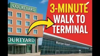 Courtyard Warsaw Airport &rarr; Terminal | Easy 3-Minute Walk (No Shuttle Needed!)