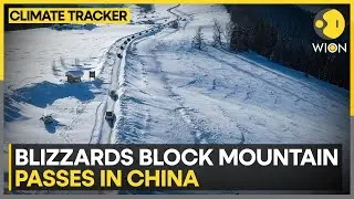 China: Heavy Snowfall Disrupts Roads Across Xinjiang | WION CLIMATE TRACKER