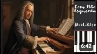 Minueto em G - Johan Sebastian Bach (Com M&atilde;o Esquerda) - Tutorial Piano Teclado Partitura