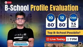 Live Profile Evaluation 🔴 Get Reviewed by IIM A Alumni | Maruti Sir (5-Time 100%iler)