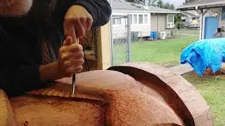 How To Carve Flutes On  A Halibut Design