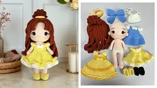 Crochet Dolls - Amigurumi Doll Princess Crochet Pattern - Dress Up & Transformation