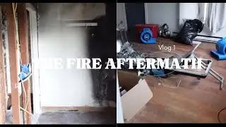 House fire aftermath.