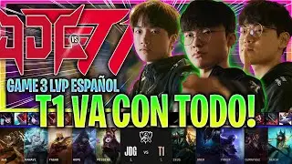T1 VA CON TODO! *MUY ÉPICO* | JDG vs T1 GAME 3 RESUMEN SEMIFINALES WORLDS 2022 LVP ESPAÑOL