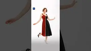 Adobe Photoshop 2026_ Tips How to Change Black Dress Color to Red #photoshopartstudio #adobe#shorts