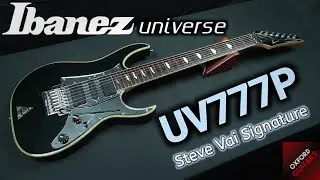 Ibanez Universe UV777P 2007 Steve Vai Signature MIJ Dimarzio Blaze 7 String guitar close up video