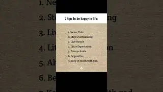 7 Golden Tips to Live a Happy & Peaceful Life ✨ | Motivation for Everyone  #facts  #h&k_talk