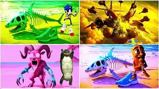 BATTLE SHARK SKELETON 🆚 CAPPUCHINO TRANSFORMER 🆚 TUNG SAHUR TRANSFORMER 🆚 SHARK TRANSFORMER