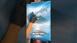 #КакРисуть #Горы за 1 минуту от #PaintWithJosh #ShortsFeed #shortsviral #bobross #artteacher