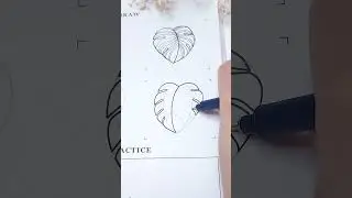 How To Draw a Monstera Leaf 🌿✍🍃🍃🍃 EASY! Try it out and let me know how yours looks! 😊 #monstera