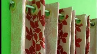 Curtain cutting and stitching with eyelets I দরজা জানালার পর্দা বানানোর সহজ পদ্ধতি /Curtain making