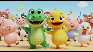 Dan&ccedil;a dos Animais da Fazendinha | Jacar&eacute;, Patinhos e Amigos | Amiguinhos TV | M&uacute;sica Infantil