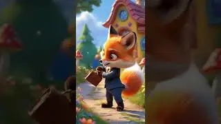 Fox Going to Work#CuteAnimation #3DCGI #DailyAdventure #AICharacter