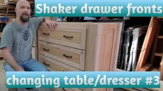 changing table/dresser #3 building and installing shaker style. Rail and stile drawer face frames.
