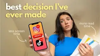 Deleting social media to swap screen time with reading for a month | reading vlog