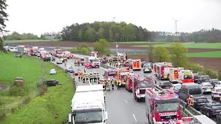 Unfall-Chaos auf der A70 bei Kasendorf: Massenkarambolge mit 29 Fahrzeugen & 15 Verletzten