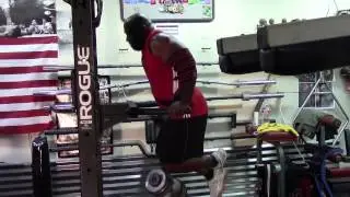 How many dips can you do ? Oh with a 100 lb Dumbbell