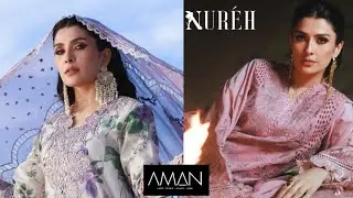 Nureh Aman Luxury Lawn'26 | Nureh Unstitched Luxury Lawn Collection'26| Ayeza Khan | Shop Now |