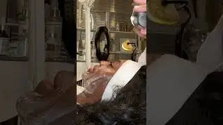 Hydrating facial treatment and dermaplaning.