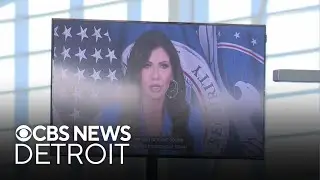 Breaking down Hatch Act after Kristi Noem video displays at Detroit Metro Airport