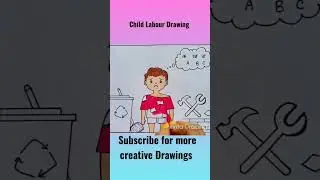 Child Labour Drawing Easy #amritadrawingbook #shorts #childlabour