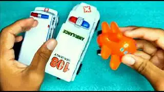 Mini Car Emergency Dispatch of Ambulance Police Car Tractor JCB  for Test Drive on a Mini Slepe Run!