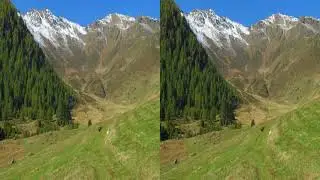 Grenzgipfel Chavalatsch 2763m Italien/Schweiz in 3D 4K 3840x2160 hsbs -parallel, auch f&uuml;r Smartphone