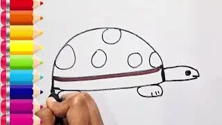 How to draw a Turtle easy step by step 🐢