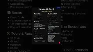 Starter Kit 2026 🚀 Every Programmer Must Follow 💻🔥