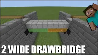 How To Build a 2 Wide Drawbridge in Minecraft Bedrock!