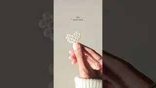 DIY pearl heart tutorial 🤍✨️ #shorts