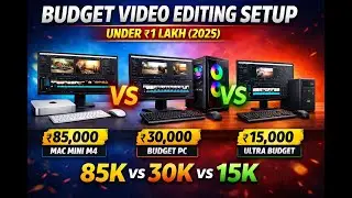 ₹1 Lakh Ke Andar Best Video Editing Setup (2025) | Mac Mini M4 vs Budget PC Builds