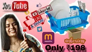 3 in 1 Durable plastic kitchen sink , Large Dish Rack Drainer || Unboxing || Affordable || #meesho