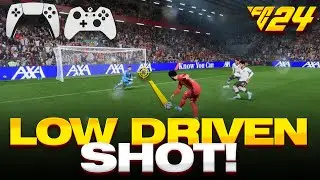 How to do low driven shot in FC 24 |  Low Shots in EA Sports FC 24 #fc24 #ultimateteam #tutorial
