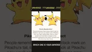WHICH ONE IS YOUR UNIVERSE / PIKACHU BLACK TAIL