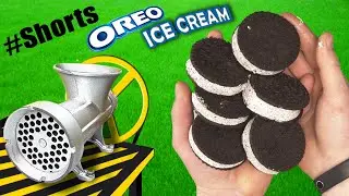 EXPERIMENT OREO Ice Cream VS MEAT GRINDER #Shorts