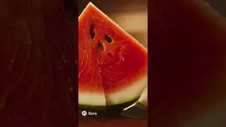 ASMR Cutting Watermelon Slice | Wet Crunch Symphony 🍉🔪💦