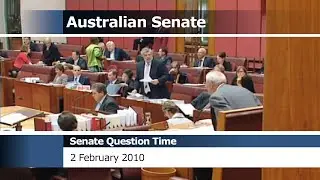 Senate Question Time - 2 February 2010