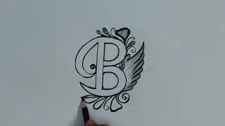 Best tattoo drawing with pencil || simple drawing || Alphabet B pencil art || how to draw  letter B