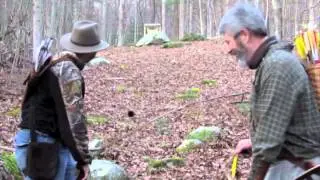 Shooting with Primitive Archer in the woods